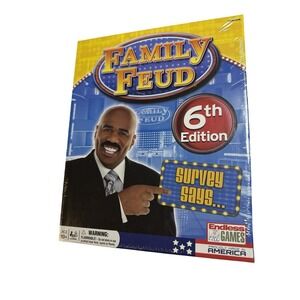 Family Feud 6th Edition Board Game USA 10+ Steve Harvey Sealed NEW Endless Games
